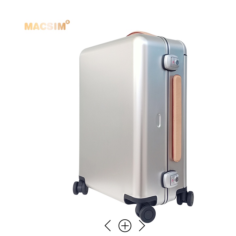 Vali hợp kim nhôm nguyên khối MS1403 Macsim cao cấp màu bạc 20 inches