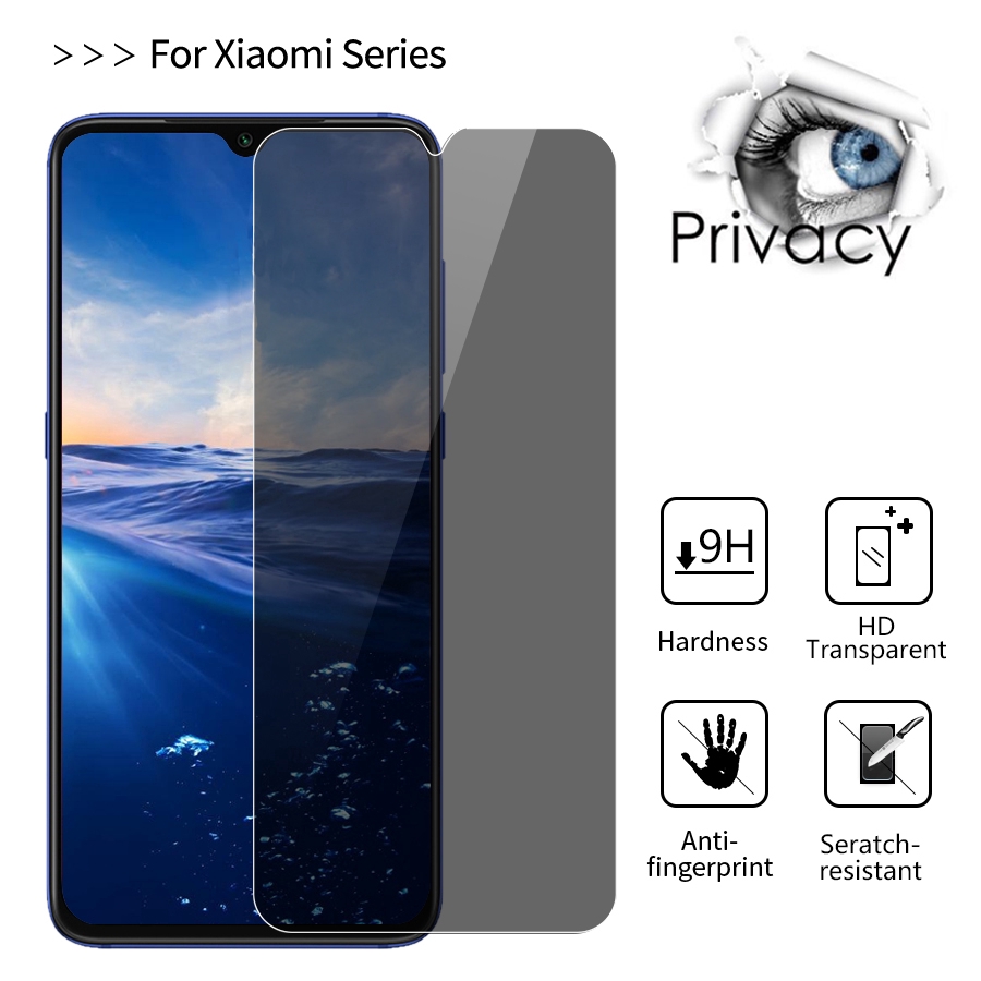 Kính cường lực chống nhìn trộm dành cho điện thoại xiaomi 9 note3 6 6x 8 8se 5x/a1play/9se mix2 mix3 redmi note 7 pro 4 5plus glass