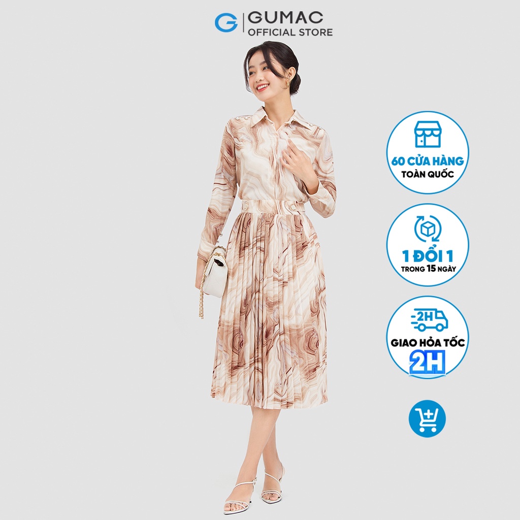 Chân váy dập ly VC06031 thời trang GUMAC