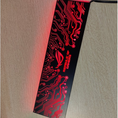 [RẺ NHẤT SHOPEE] Tấm che nguồn Led RGB logo ROG, đồng bộ màu Hub Coolmoon,hình mạch điện vô cực SIÊU ĐẸP