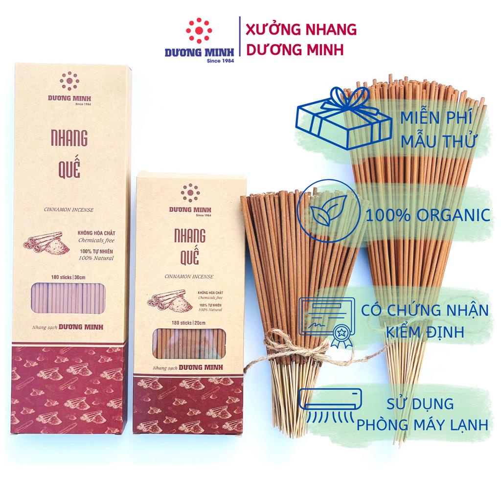Nhang quế sạch Dương Minh 20cm 30cm 40cm - nhang thơm quế 100% thành phần tự nhiên từ vỏ quế cao cấp
