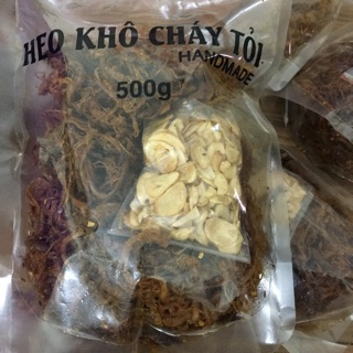 Heo khô cháy tỏi 500gr