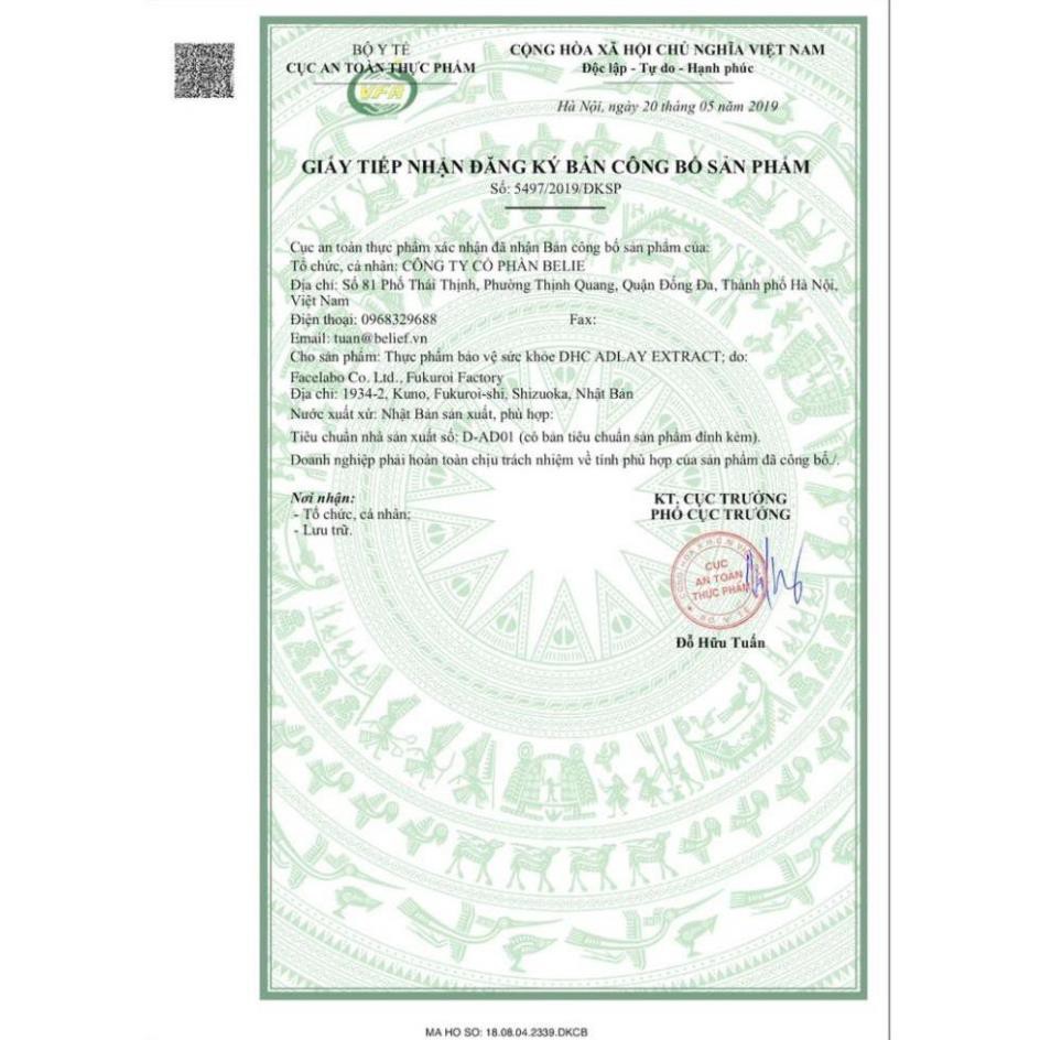 (Hàng AUTH) Viên uống Trắng da DHC Nhật Bản