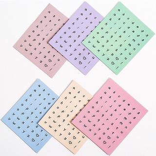 Sticker chữ kèm số nhỏ trang trí ghép tên nhiều màu cho bé học tập công cụ sinh động văn phòng phẩm
