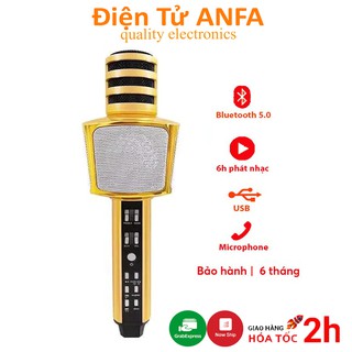 Micro karaoke bluetooth SD-17 JVJ Loại 1 mic hát kèm loa âm thanh chuẩn, pass hay