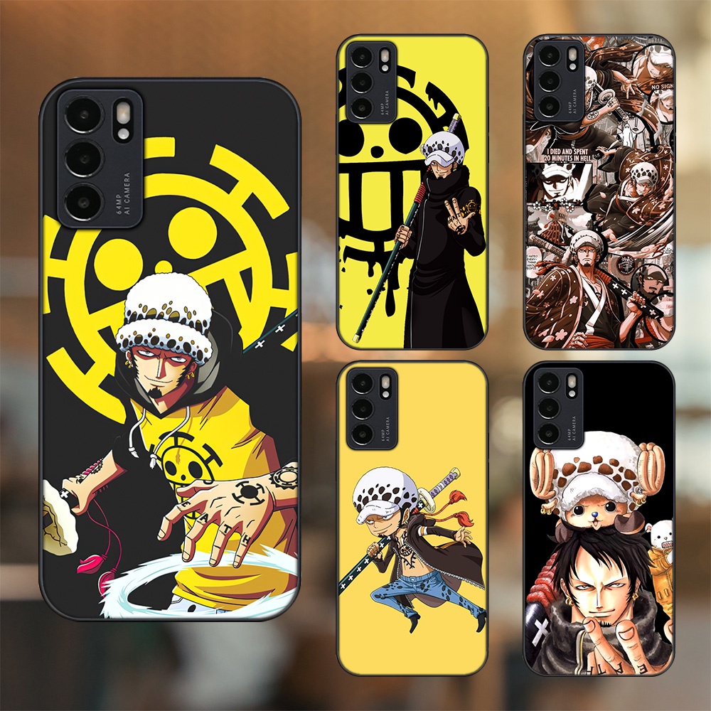 Ốp lưng Oppo Reno 6 5G viền đen in hình Law One Piece