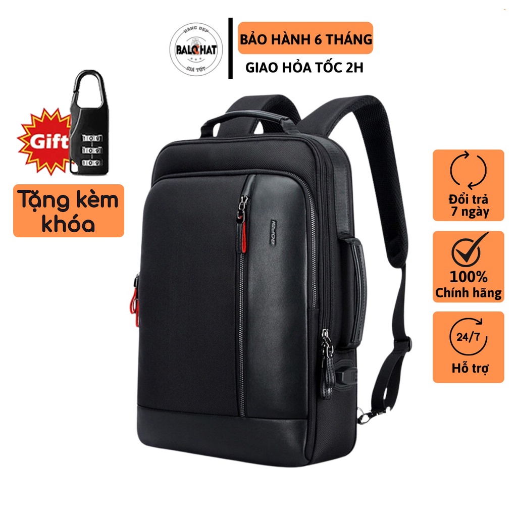 Balo BOPAI cao cấp chống trộm có khóa mở rộng, balo latop 15.6 inch có cổng USB, chống thấm nước -751-00664
