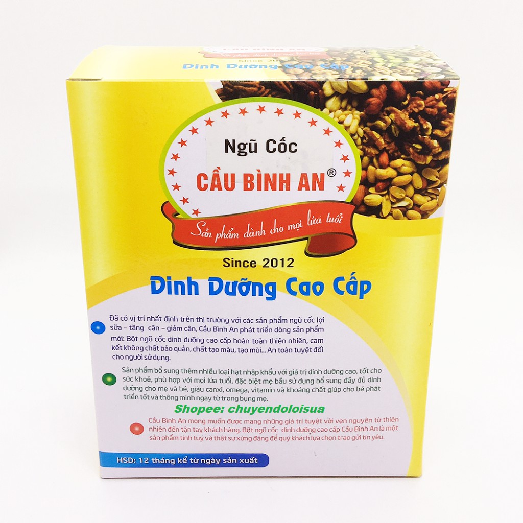 [NHẬP MÃ CHUYT GIẢM 30K] BỘT NGŨ CỐC LỢI SỮA DINH DƯỠNG CAO CẤP CẦU BÌNH AN 1KG