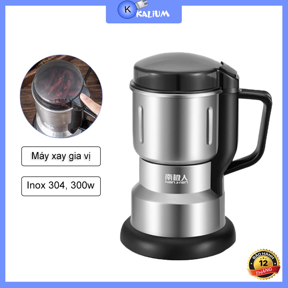 [Hàng mới về] Máy xay ngũ cốc, xay gia vị inox mini hàng chính hãng công suất cao 300W