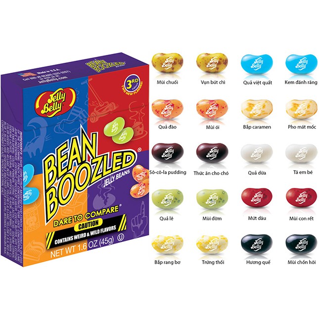 (5 loại) Kẹo thối Bean Boozled hộp 45g/54g/100g phiên bản nâng cấp (mùa thứ 7)