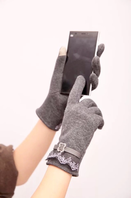 1 đôi găng tay nữ cảm ứng ứng điện thoại thời trang
