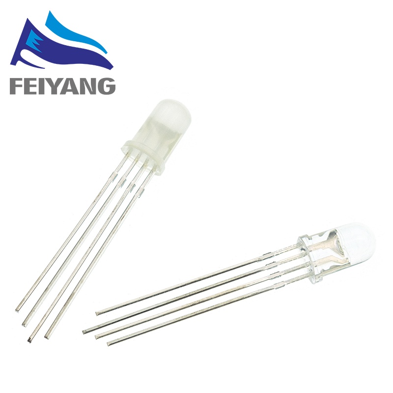 Set 10 Bóng Đèn LED RGB Nhiều Màu Sắc 5mm 3V