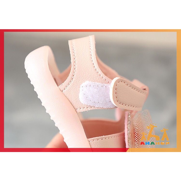 Giày sandal chống vấp gắn Nơ lưới đáng yêu cho bé gáo từ 0-2 tuổi chống trơn trượt tốt mẫu mới nhất M882