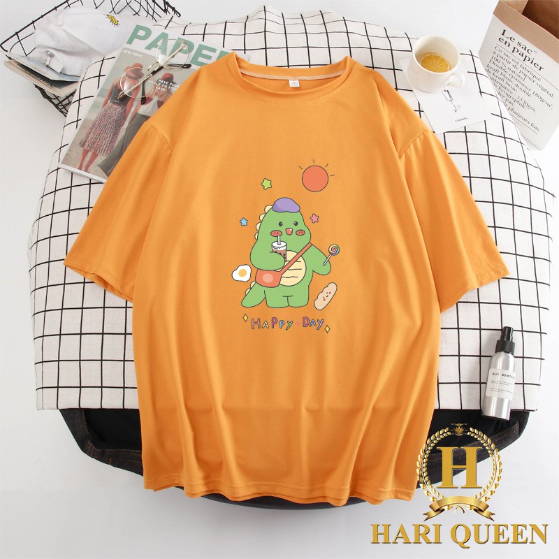 Áo phông khủng long Happy Day n hiều màu HARI0421