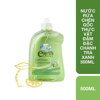 Nước rửa chén đậm đặc Earth Choice: hương chanh trà xanh 500ml