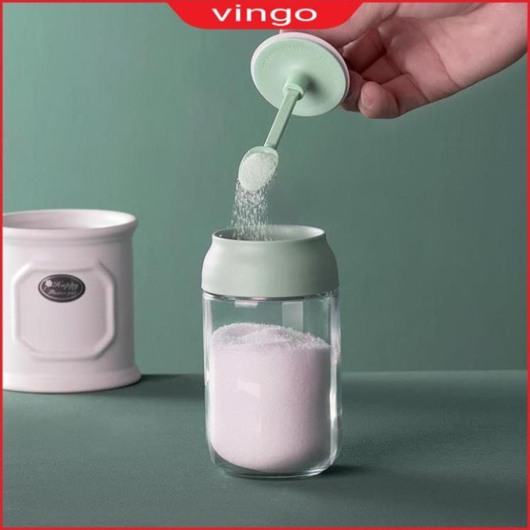 Lọ đựng gia vị thủy tinh 250ml chống nước chống ẩm, Hũ đựng gia vị kèm muỗm