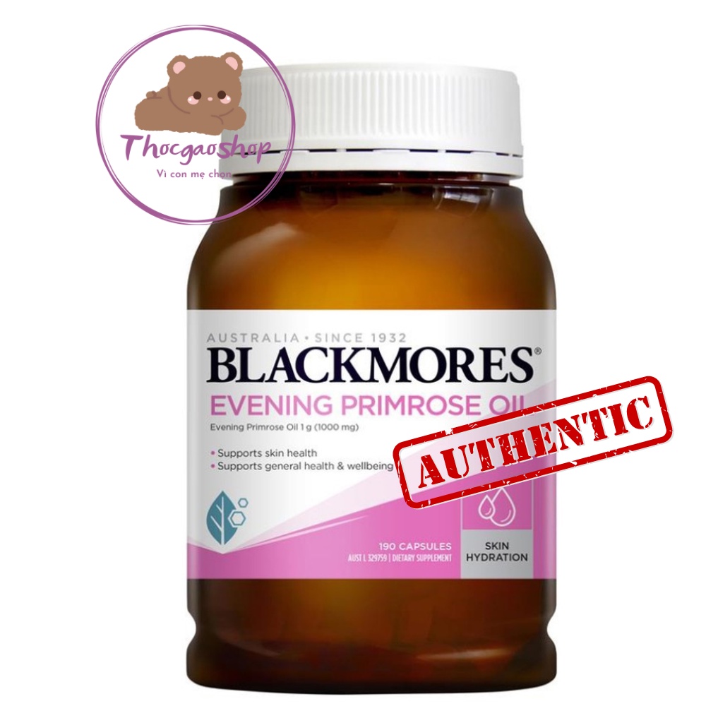 Tinh dầu hoa anh thảo Blackmores Evening Primrose Oil 190 viên Úc giúp cân bằng nội tiết tố nữ, giảm mụn, giữ cân