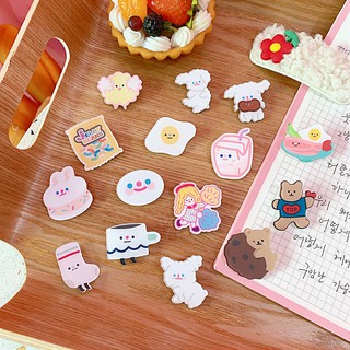 Huy Hiệu Cài Áo, Balo Nhựa Acrylic Phong Cách Ulzzang Hàn Quốc Dễ Thương (Phần 1)