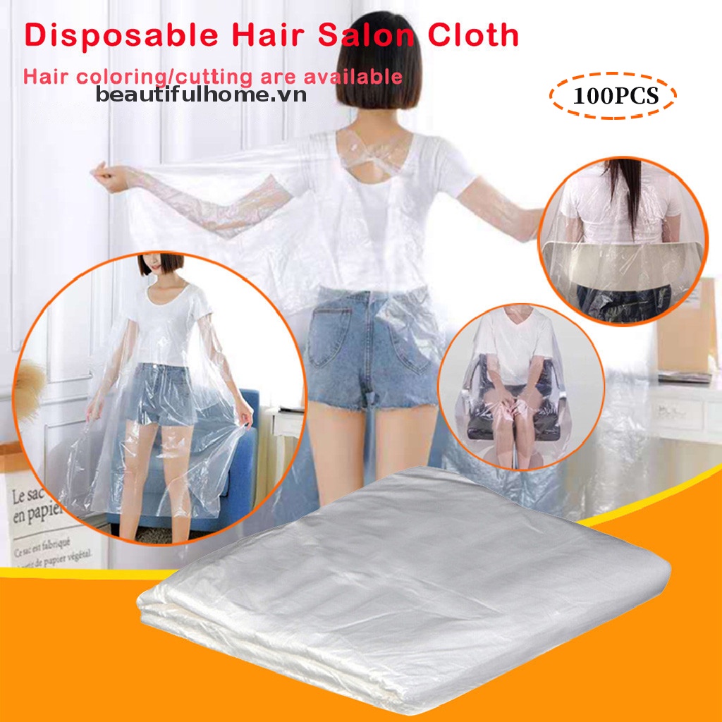 Set 100 áo choàng chống thấm nước dùng một lần cho salon làm tóc
 | BigBuy360 - bigbuy360.vn