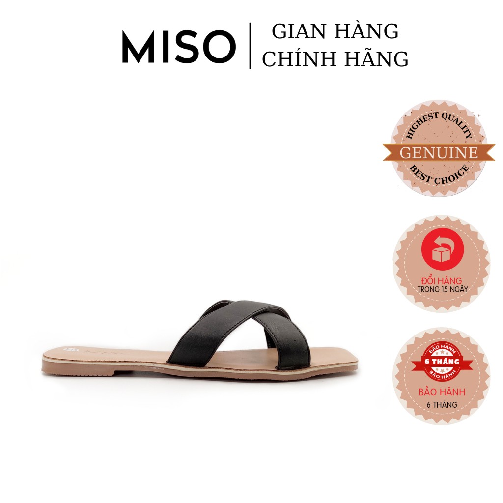 Dép nữ thời trang quai chéo đế bệt basic đi chơi dạo phố MISO M033