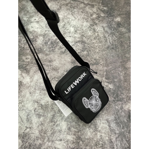 NÓN LƯỠI TRAI ,TÚI ĐEO CHÉO MINI BAG life workk logo chó