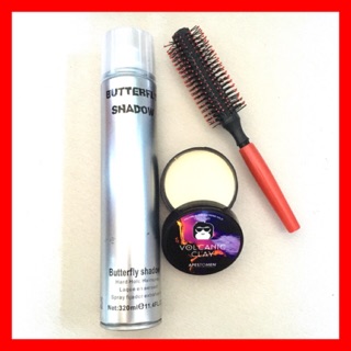 ✅ Combo gôm xịt tóc butterfly shadow 320ml hàng CTY/ sáp vuốt tóc/ wax vuốt tóc/ keo vuốt tóc/ sap vuot toc