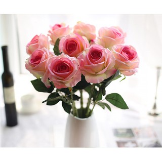 Hoa hồng nhung bông lẻ Hoa lụa cao cấp (51cm)