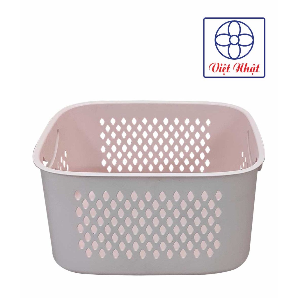 Giỏ đựng đồ đa năng có quai xách nhựa Việt Nhật, Sọt đựng quần áo, đồ chơi, Rổ đựng đồ có quai xách