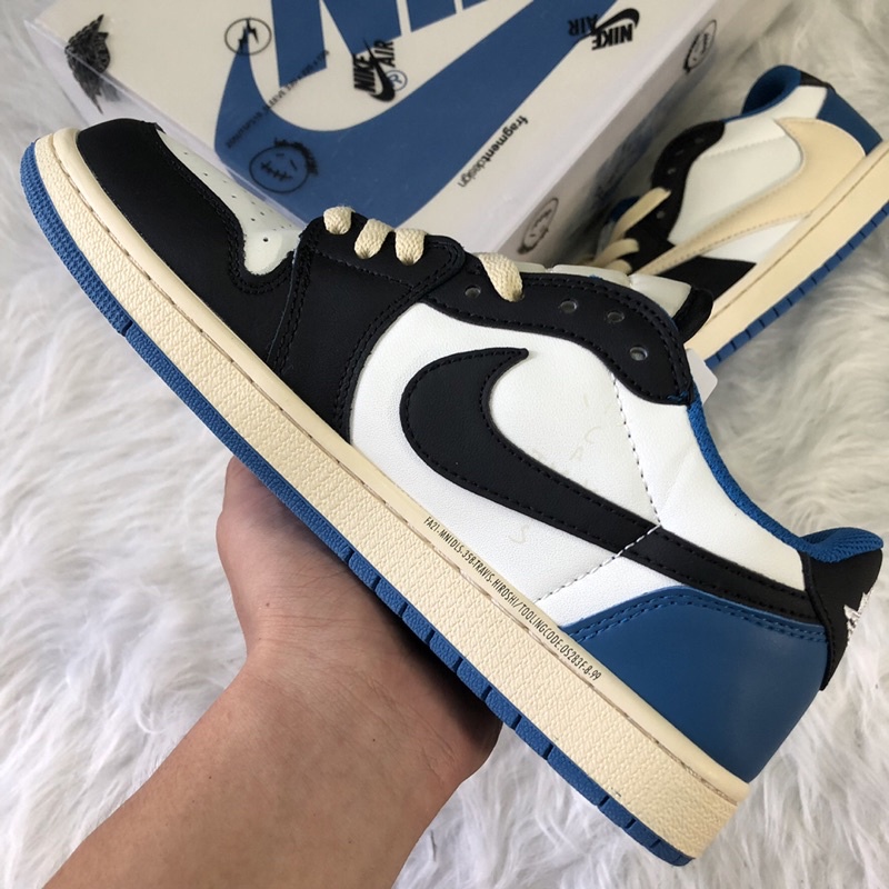 Giày thể thao nam nữ Jordan 1 Low Fragment x Travis Scott hàng 1:1 chuẩn