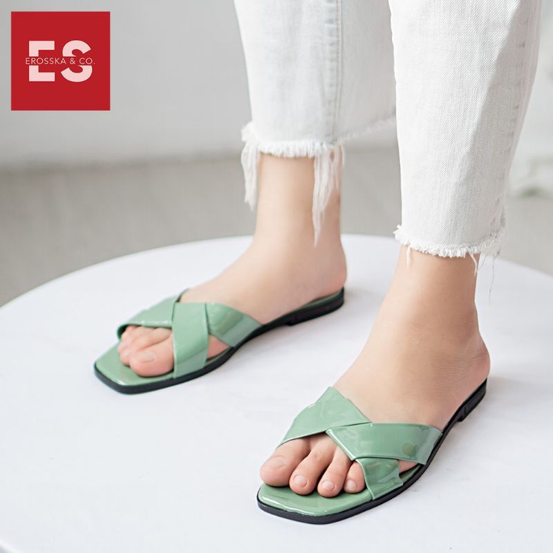 dép kiểu quai xoắn thiết kế độc lạ đẹp dễ mang ❤chất liệu da bóng