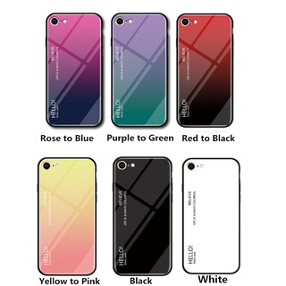 Ốp điện thoại kính cường lực màu chuyển nhiệt viền TPU cho iPhone 6/6s/6 plus/6s plus
