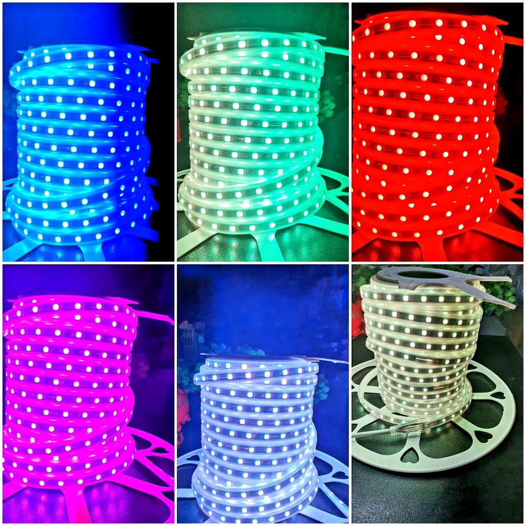 Dây led Rgb đổi 7 màu romote nguồn chỉnh 4gim