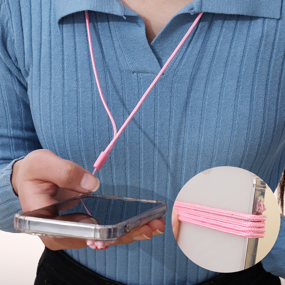 1 Dây Đeo Thẻ ID Bằng Nylon Nhiều Màu Cho Điện Thoại