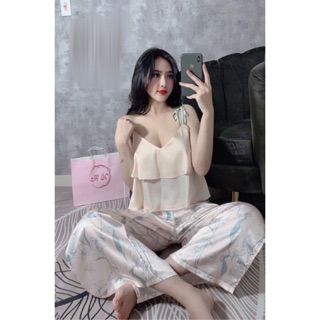 BỘ LỤA 2 DÂY QUẦN XẺ TÀ CAO CẤP