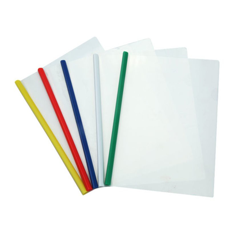 Bìa nhựa trong, chốt gáy rời, file kẹp giấy, File đựng tài liệu rút gáy màu Guangbo WJ6331