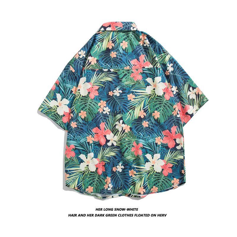 Áo Sơ Mi Tay Ngắn Họa Tiết Hoa Phong Cách Hawaii Thời Trang Cho FARUILINE MEN209