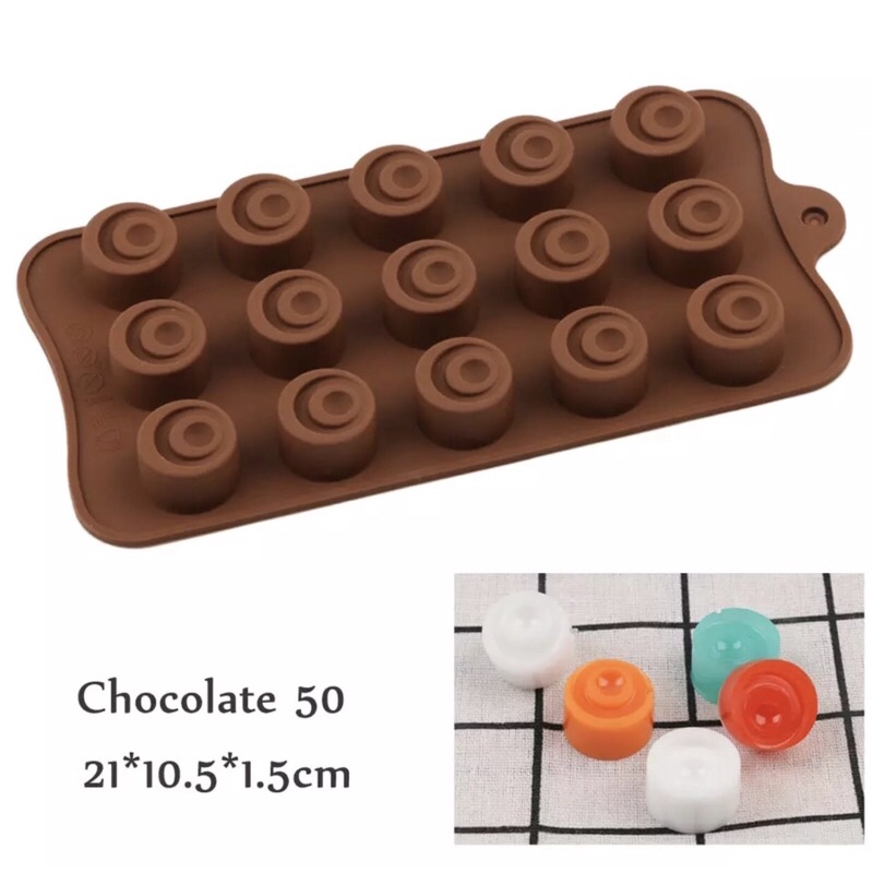 Khuôn silicon đổ thạch, rau cau, socola 2 tròn xoáy