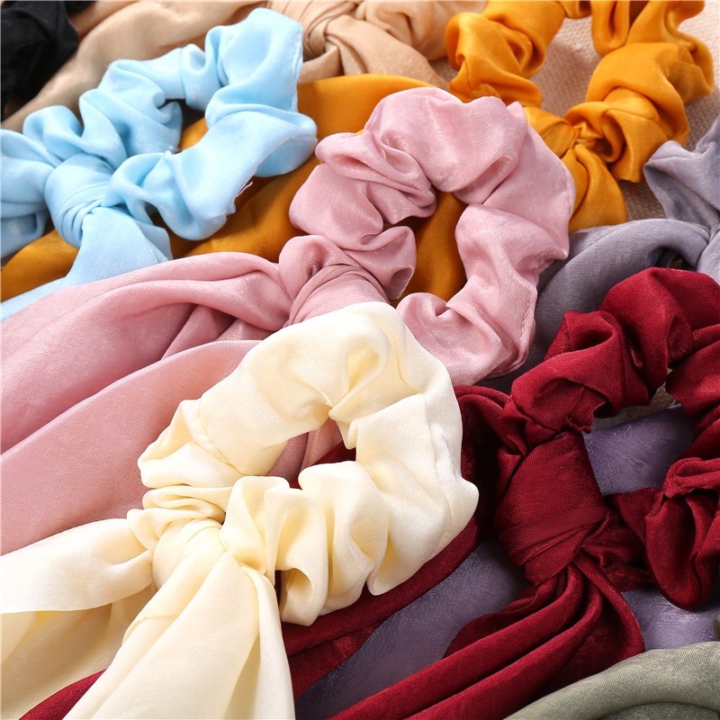 Dây Buộc Tóc Bằng Lụa Satin Mềm Mịn Phong Cách Mới