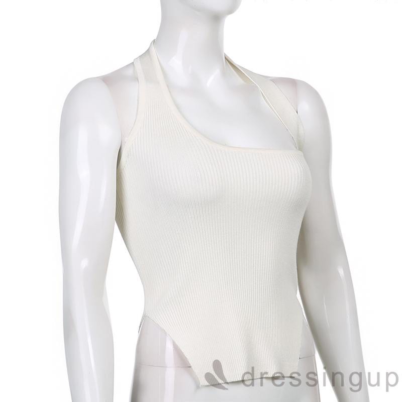 Áo Dệt Kim Không Tay Màu Sắc Đơn Giản Thời Trang Dành Cho Nữ