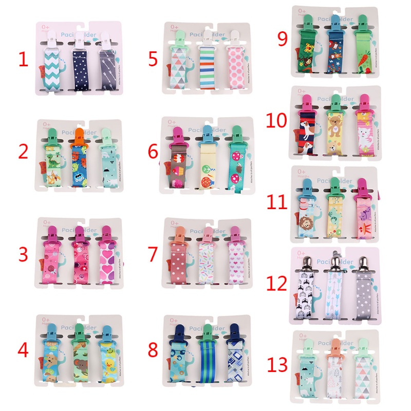 Set 3 dây đeo núm ti giả có kẹp dành cho bé sơ sinh