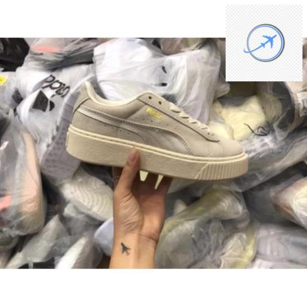 👒 Xả Xả | Xả Xả| HOT THANH LÝ- Giầy puma mầu be da lộn 1:1 ( full box + free ship ) 2020 Có Sẵn 🍀 Xịn L * . ) ^ ' 👒