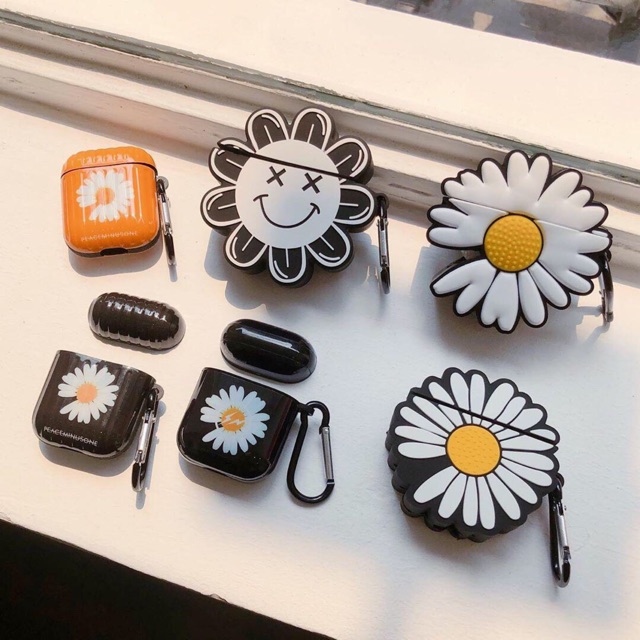 Case airpods 1/2 Ốp Airpod 1/2 mẫu Hoa Cúc G trắng