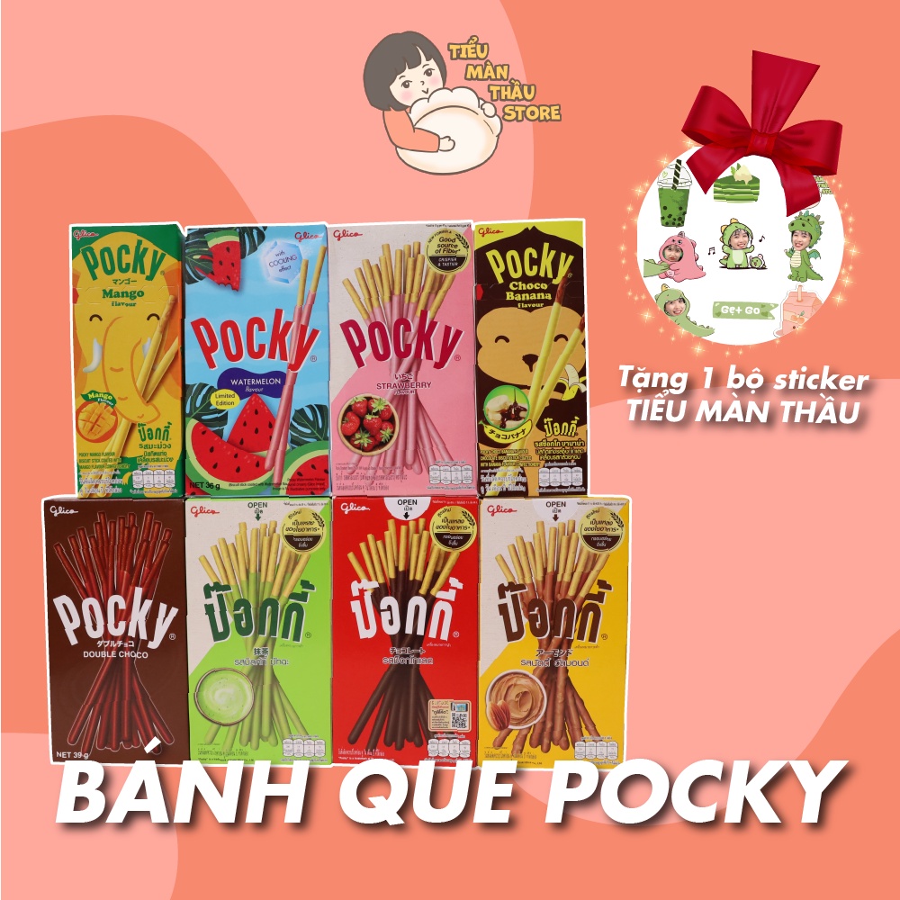 Bánh que Pocky Thái Lan chính hãng 8 vị - Tiểu Màn Thầu Store