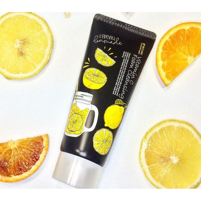 Sữa Rửa Mặt Dưỡng Trắng Sáng Da Chiết Xuất Chanh 3W Clinic Vitamin C Foam Cleansing100ml