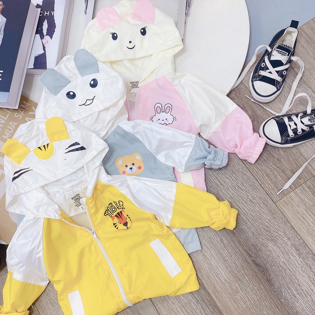 [Ảnh thật] Áo khoác gió 2 lớp cho bé trai bé gái siêu đáng yêu (10-22kg)