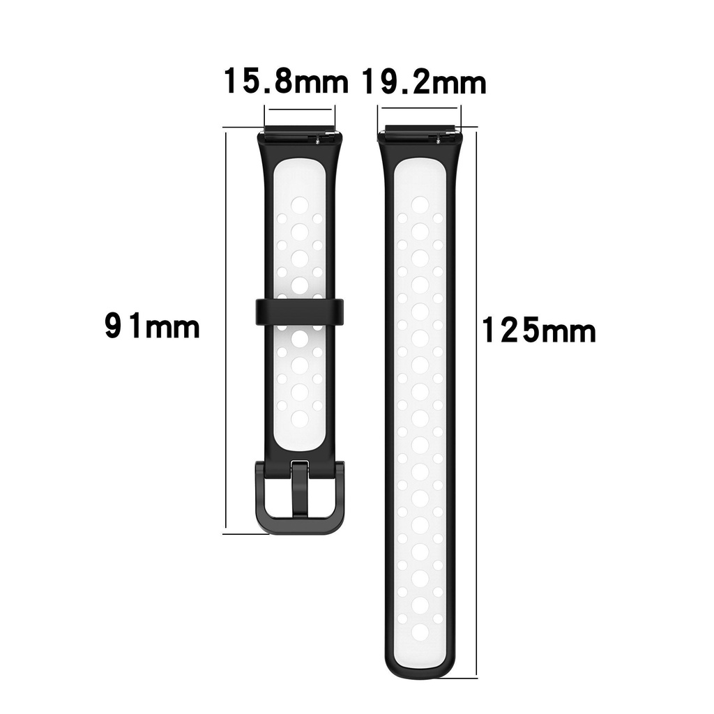 MYRONGVN Dây Đeo Hai Màu Thoáng Khí Thay Thế Cho Đồng Hồ Thông Minh Huawei Band 7