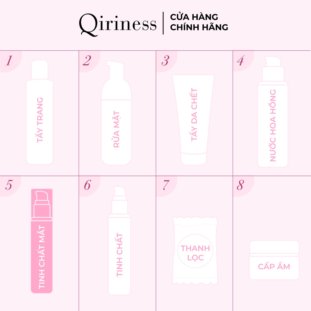 Tinh chất serum mắt giảm quầng thâm và bọng mắt Qiriness Radiance Eye Contour Serum 15ml
