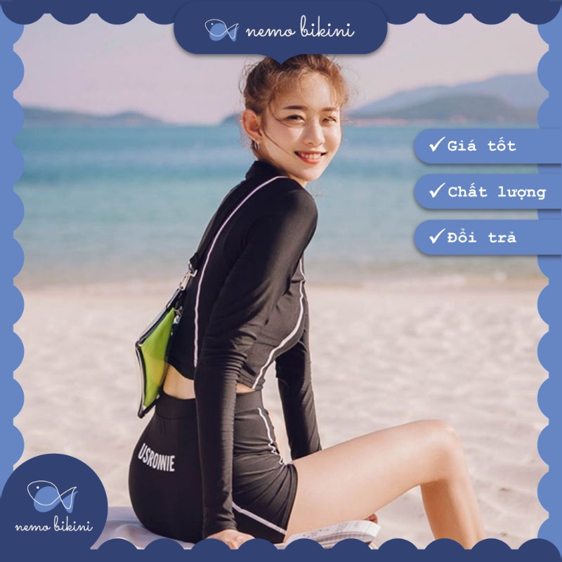 Nemo Bikini - Đồ bơi nữ, áo tắm, đồ bơi 2 mảnh tôn dáng áo dài quần đùi