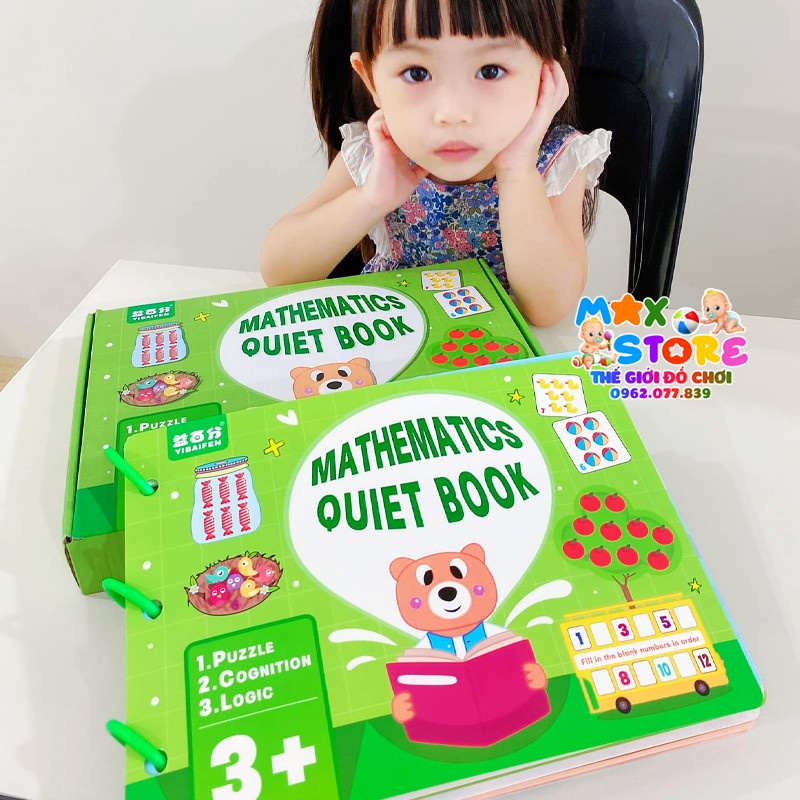 Học Liệu Toán học thông minh, Học Liệu Bóc Dán Montessori đầu đời Giáo Dục Sớm Cho Bé Từ 3 Tuổi