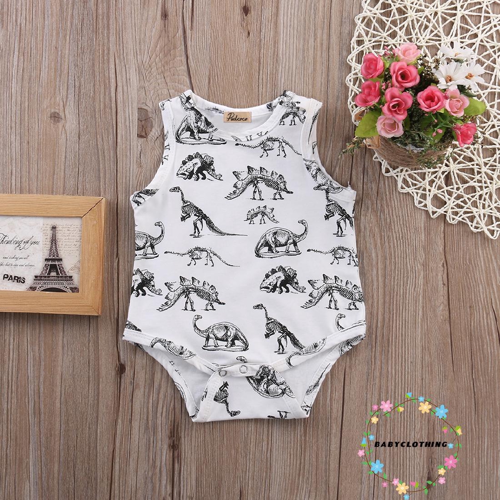 Jumpsuit Bodysuit Romper Liền Mảnh Khủng Long Cho Các Bé Nhỏ Sơ Sinh